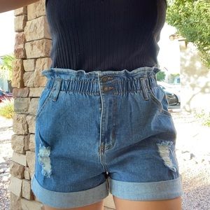 HH Jeans LA Denim Puff high waisted Shorts